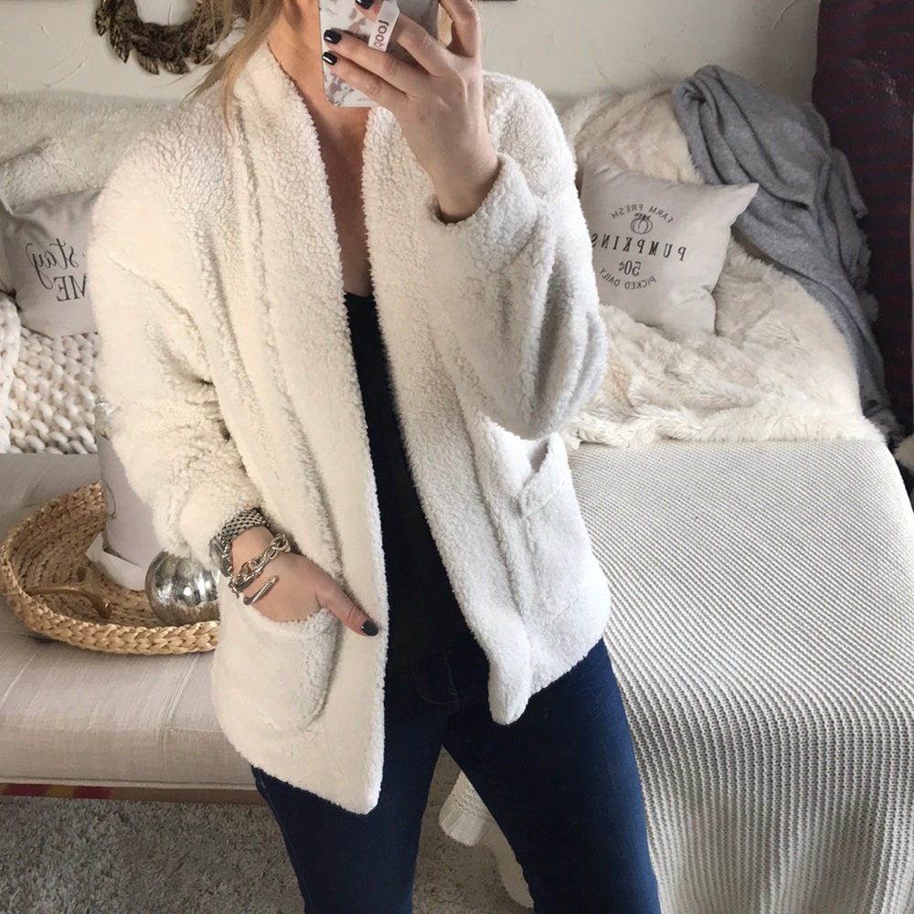 Cozy Sherpa cardigan